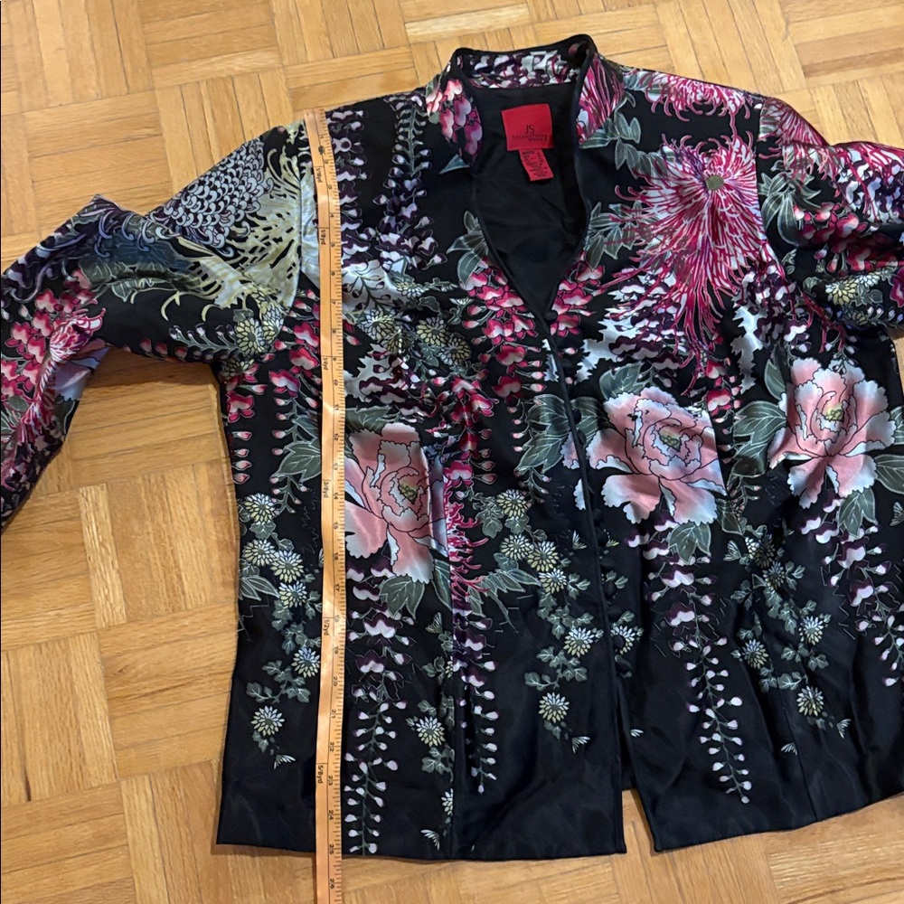 JS Collection Floral Black Jacket - Picture 8 of 11